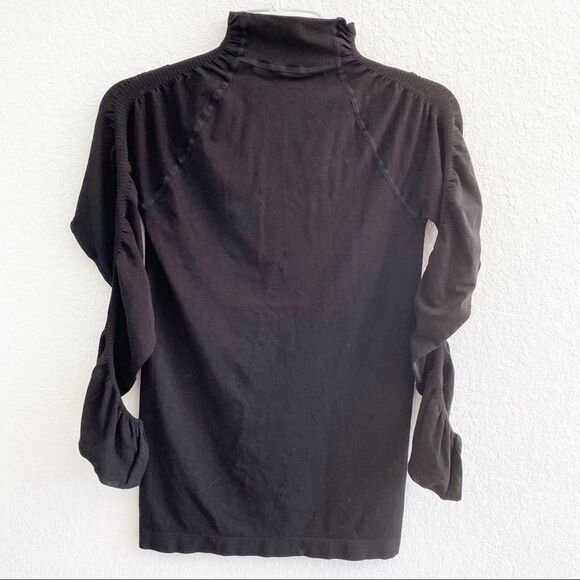 NEW - Fabletics Kathie High Neck Seamless Ruched Long Sleeve XS - Picture 1 of 7